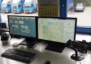 computer screens areal control fleet management solution